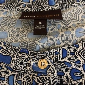 Dana Bachman blue print sleeveless top -Xl women’s